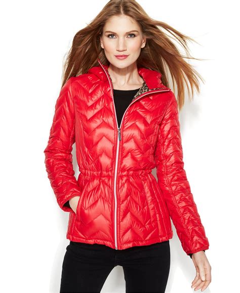 michael kors lamb leather jacket|michael kors packable jacket women.